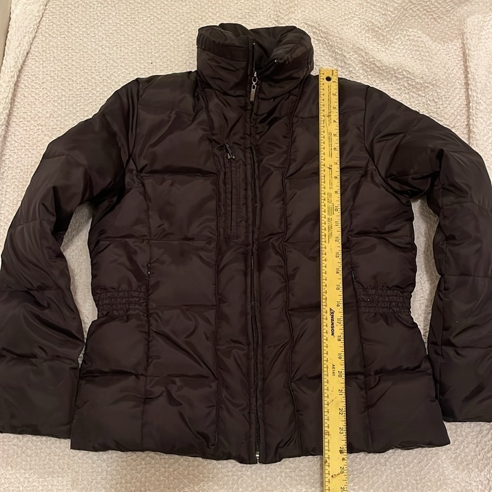 Oscar de la Renta Women's Front Zip Down Puffer Jacket Size Medium Black Winter - Picture 3 of 10